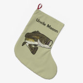 Oom: Largemouth Bass Grote Kerstsok (Voorkant (Hangend))