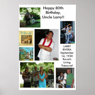 Oom Larry Rivera 80th Birthday Poster
