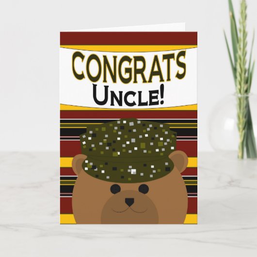 Oom - Legersoldaat Gefeliciteerd! Kaart (Voorkant)