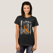 Oom Leukemie Bewustzijn Amerikaanse Vlag Steun T-shirt (Voorkant volledig)
