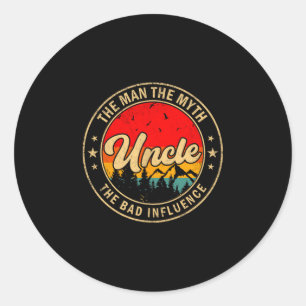 Oom Man Mythe Slechte Invloed Ronde Sticker