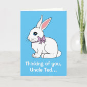 Oom Naam  paashaas. Feestdagen Kaart (Voorkant)