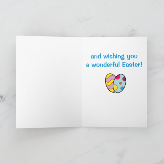 Oom Naam  paashaas. Feestdagen Kaart (Binnen)