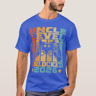 Oom Niveau Ontgrendeld 2026 Baby Aankondiging Oom  T-shirt