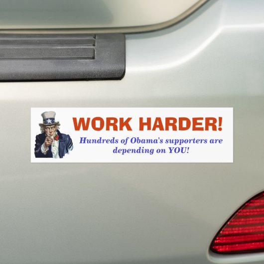 Oom Obama wil je. Bumpersticker (Op auto)