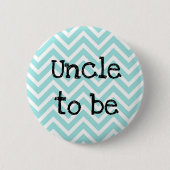 Oom om blauwgroen Chevron Baby shower pin Ronde Button 5,7 Cm (Voorkant)