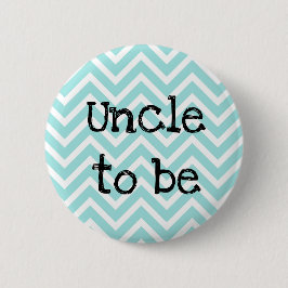 Oom om blauwgroen Chevron Baby shower pin Ronde Button 5,7 Cm