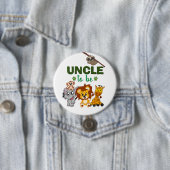 Oom om Oerwoud Safari dierentuin Baby shower te wo Ronde Button 7,6 Cm (In situ)