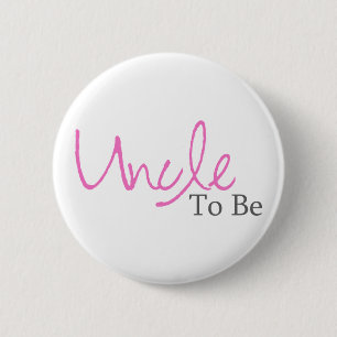 Oom om te worden (roze script) ronde button 5,7 cm