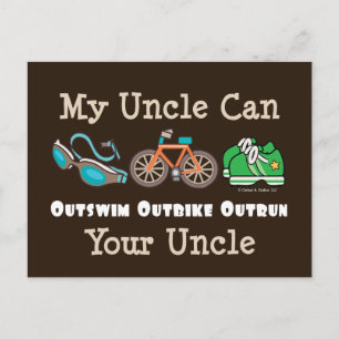 Oom Outzwemm Outbike Outrun Triathlon Briefkaart