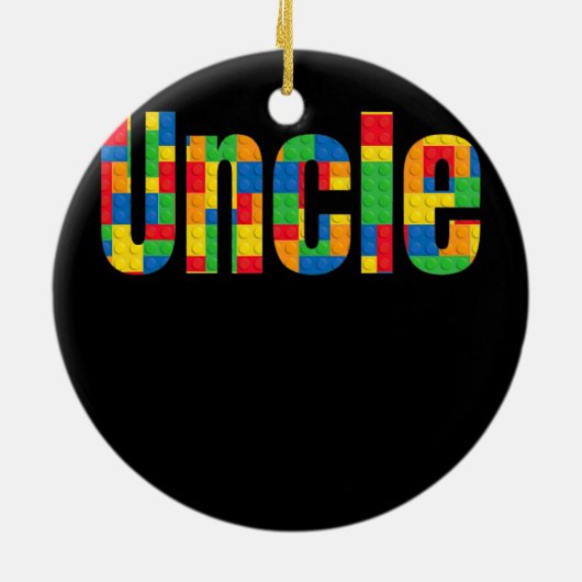 Oom Parent Brick Master Building Blocks Keramisch Ornament (Achterkant)