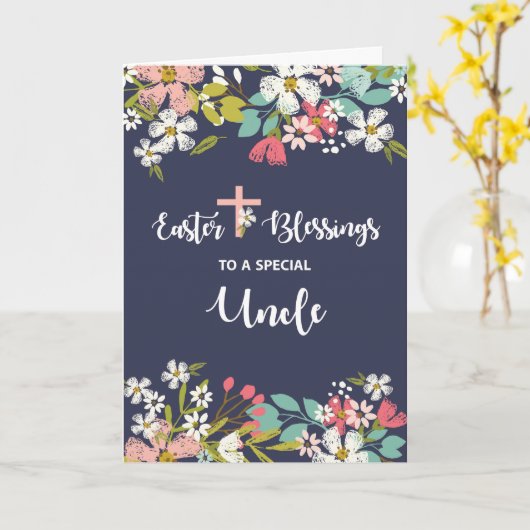 Oom Pasen van Risen Christus Bloemen Kaart (Gele Bloem)