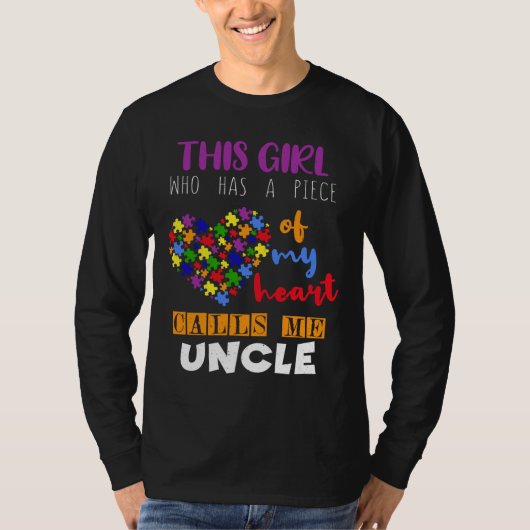 Oom Piece Girl Puzzle Autism Awareness T-shirt (Voorkant)