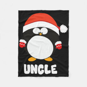 Oom Pinguïn Kerstmis Kerstman T-shirt Familie Matc Fleece Deken