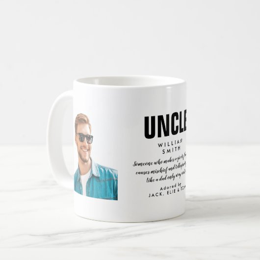 Oom Quote Moderne Coole Foto Koffiemok (Voorkant links)