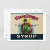 Oom Remus Syrup LabelCairo, GA Briefkaart (Voorkant / Achterkant)