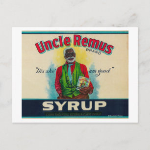 Oom Remus Syrup LabelCairo, GA Briefkaart