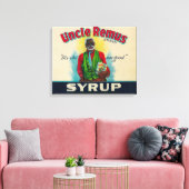 Oom Remus Syrup LabelCairo, GA Canvas Afdruk (Insitu (Woonkamer))