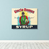 Oom Remus Syrup LabelCairo, GA Canvas Afdruk (Insitu (Houten vloer))
