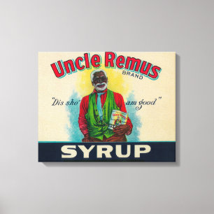 Oom Remus Syrup LabelCairo, GA Canvas Afdruk