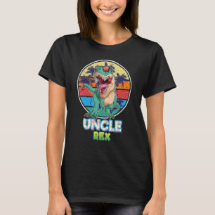 Oom Rex Dinosaurus Saurus Gelukkige Vaderdag Vinta T-shirt
