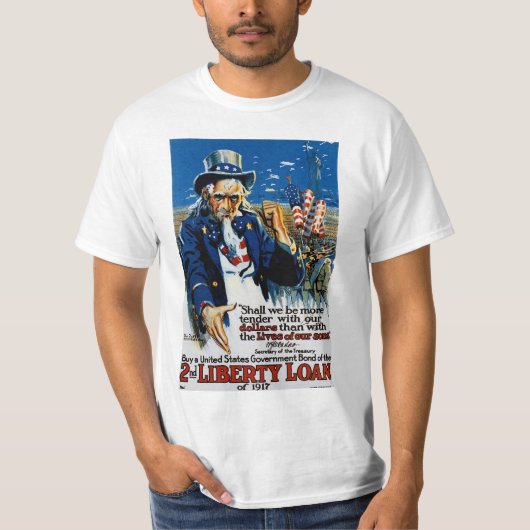 Oom Sam 2nd Liberty Loan T-shirt (Voorkant)