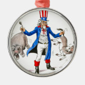 oom Sam 3 Metalen Ornament (Voorkant)