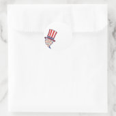 Oom Sam Aanpasbare 4 juli Ronde Sticker (Tas)