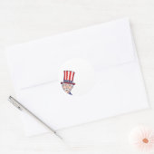Oom Sam Aanpasbare 4 juli Ronde Sticker (Envelop)