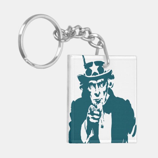 Oom Sam Acrylic Sleutelhanger (Voorkant Links)