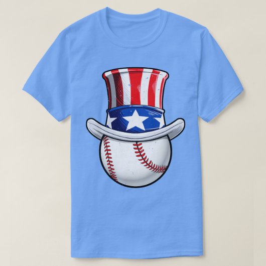 Oom Sam American Flag Pet 4 juli Baseball M T-shirt (Design voorkant)