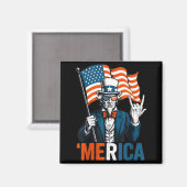 Oom Sam Amerika Rots Grappig 4 juli Amerikaans Magneet (Voorkant / Achterkant)