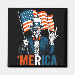 Oom Sam Amerika Rots Grappig 4 juli Amerikaans Magneet