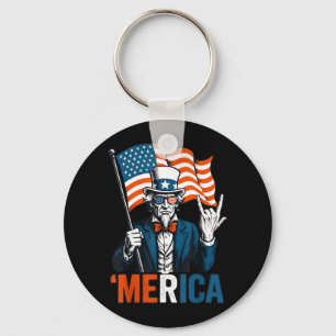 Oom Sam Amerika Rots Grappig 4 juli Amerikaans Sleutelhanger