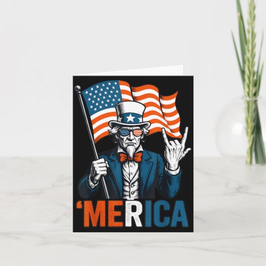 Oom Sam Amerika Rots Moppertje 4 juli Amerikaans Kaart (Voorkant)