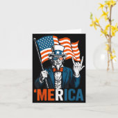 Oom Sam Amerika Rots Moppertje 4 juli Amerikaans Kaart (Gele Bloem)