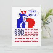 Oom Sam Amerikaanse feest Kaart (Staand voorkant)