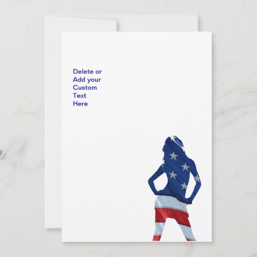 Oom Sam Amerikaanse feest Kaart (Achterkant)