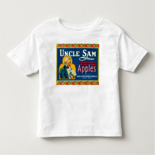Oom Sam Apple Label (blauw) - Wapato, WA Kinder Shirts