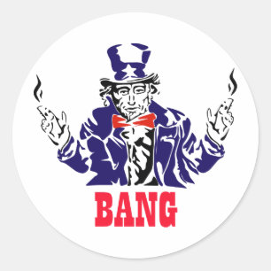 oom Sam Bangs Ronde Sticker