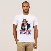 Oom Sam - Barack Obama Getuige Geschiedenis 01.20. T-shirt (Voorkant volledig)