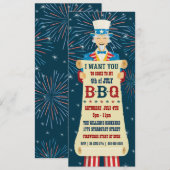 Oom Sam BBQ Uitnodiging (Voorkant / Achterkant)