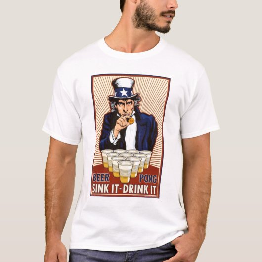 oom Sam Beer Pong T-shirt (Voorkant)