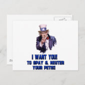 oom sam blauw briefkaart (Voorkant / Achterkant)