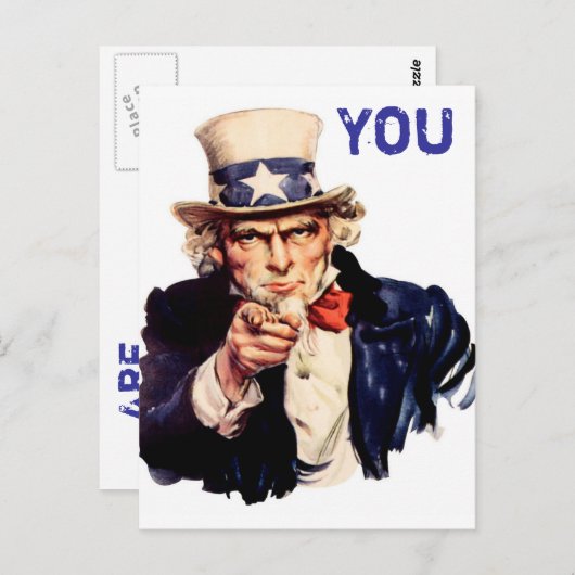 Oom Sam,  Briefkaart (Voorkant / Achterkant)