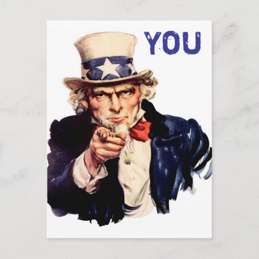 Oom Sam,  Briefkaart (Voorkant)