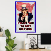 Oom Sam Bullying Poster "Ik wil dat je stopt!" (Thuiskantoor)