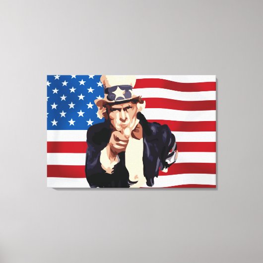 Oom Sam Canvas Afdruk (Voorkant)