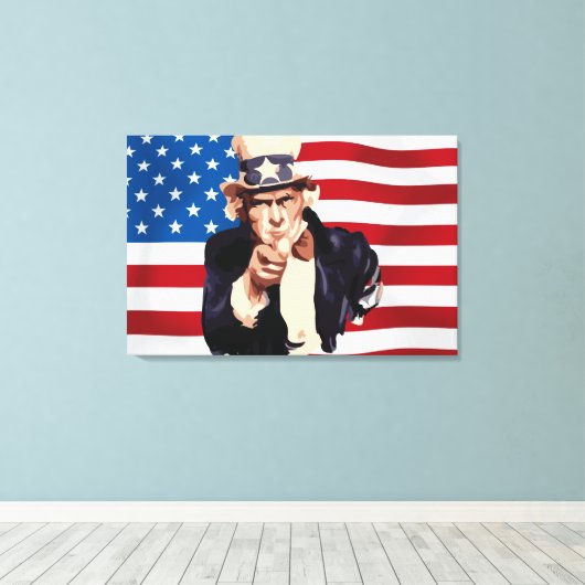 Oom Sam Canvas Afdruk (Insitu (Houten vloer))