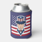 Oom Sam cartoon Blikjeskoeler (Blikje Voorkant)